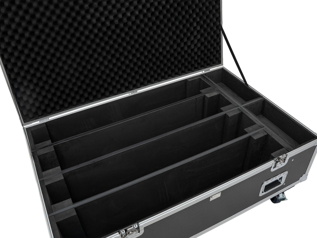 ROADINGER Flightcase PRO 4x LED BAR-8 SWING mit Rollen