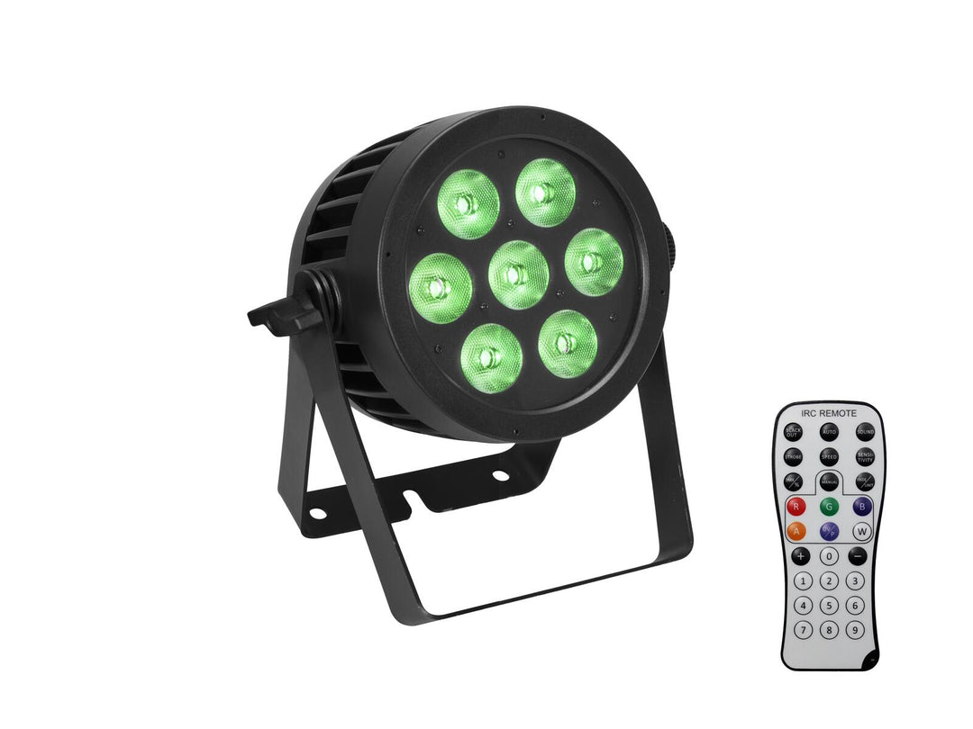 EUROLITE Set LED IP PAR 7x8W QCL Spot + 2x Diffusorabdeckung (15x60° und 40°)