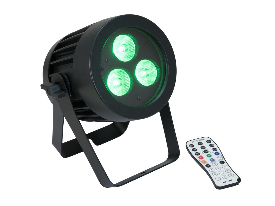 EUROLITE Set 4x LED IP PAR 3x9W SCL Scheinwerfer + Koffer
