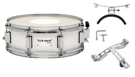 GEWA Marsch-snare-drum 13" x 5", Birke laminiert, weiß