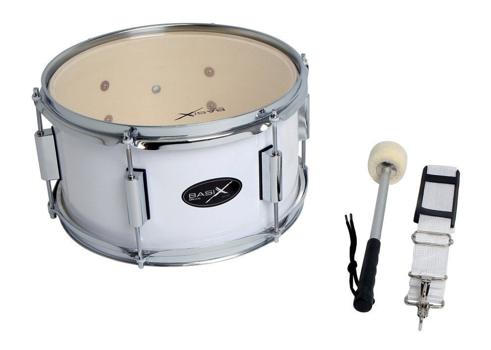 Basix Tenortrommel für Marsch 14" x 10", weiß, mit Schlägel