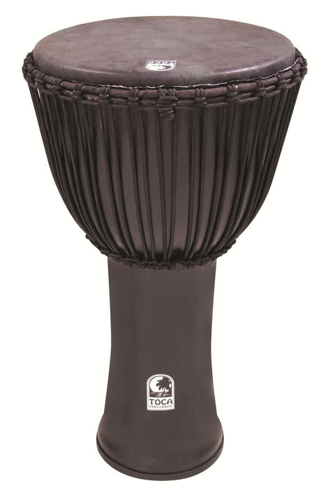 Toca Djembe Freestyle Rope Tuned - Kente Cloth mit Tasche (SFDJ-14K)