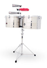 Latin Perkussion Timbales Prestige Thunder Timbs - Edelstahl (LP1516-S)