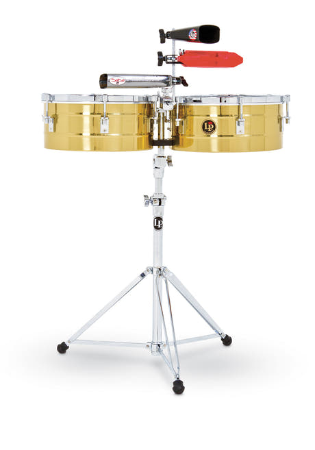 Latin Perkussion Timbales Tito Puente Solid Brass - 13"/14" (LP256-B)