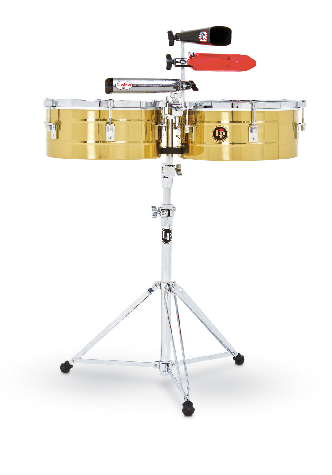 Latin Perkussion Timbales Tito Puente Solid Brass - 13"/14" (LP256-B)