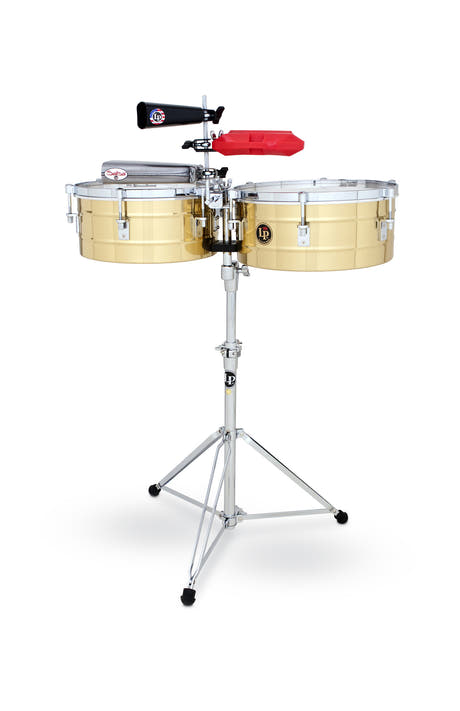 Latin Perkussion Timbales Tito Puente Solid Brass - 14"/15" (LP257-B)