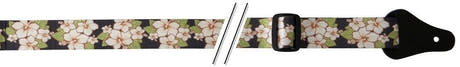Fire & Stone Ukulelengurt aus Nylon, "White Hibiscus", 37 mm