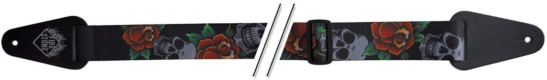 GEWA Gitarren Gurte F&S Tattoo-Edition - Skulls and Roses Black