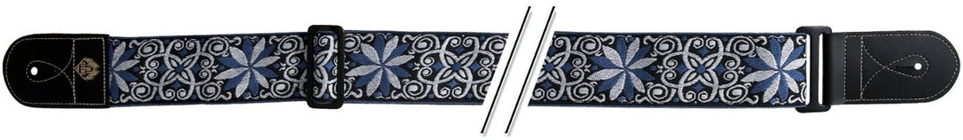 GEWA Gitarren Gurte F&S Folk Jacquard - Blau-White