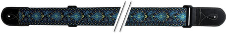 GEWA Gitarren Gurte F&S Folk Jacquard - Blau-Gelb