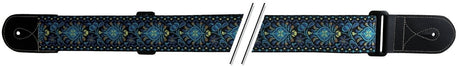 GEWA Gitarren Gurte F&S Folk Jacquard - Blau-Gelb