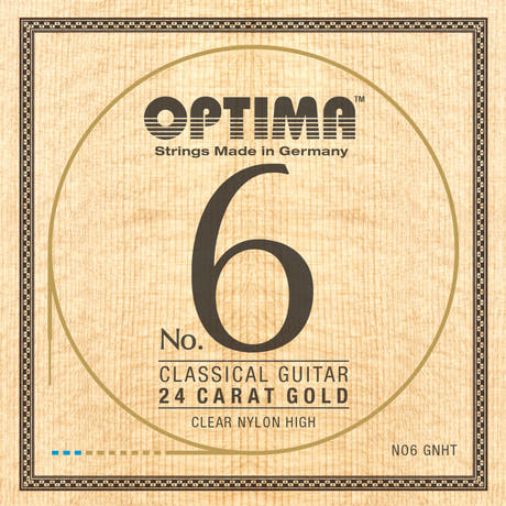 Optima Saiten für klassische Gitarren No. 6 24 Karat Gold - Set Nylon Gold hoch (NO6.GNHT)