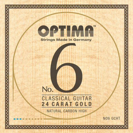 Optima Saiten für klassische Gitarren No. 6 24 Karat Gold - Set Carbon Gold hoch (NO6.GCHT)