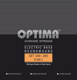 Optima E-Bass Saiten Chrome Strings Round Wound Long Scale - Set 4-saitig light (4199L)