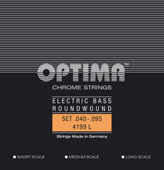 Optima E-Bass Saiten Chrome Strings. Round Wound Short Scale - Set 4199S (4-str. short-scale)