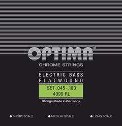 Optima E-Bass Saiten Chrome Strings Flat Wound medium scale - Set (4099M)