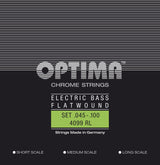 Optima E-Bass Saiten Chrome Strings Flat Wound medium scale - Set (4099M)