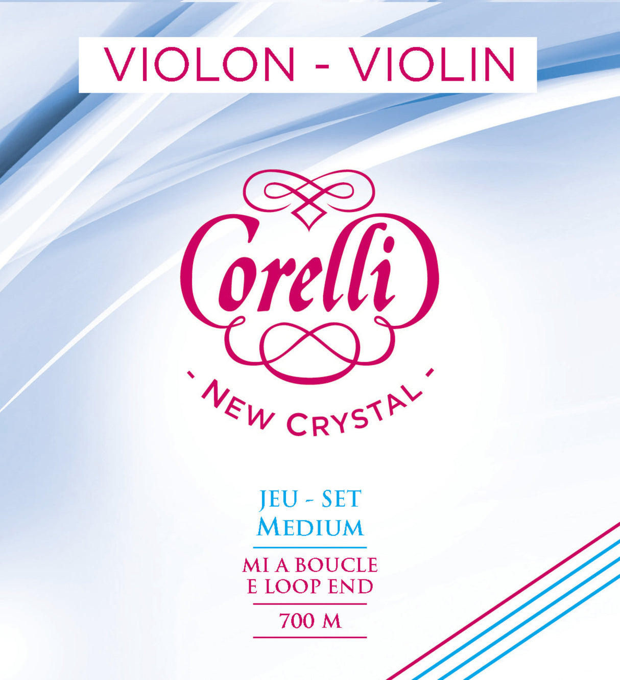 Corelli Violin strings New Crystal - Medium (700M)