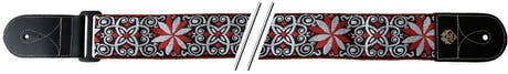 GEWA Gitarren Gurte F&S Folk Jacquard - Rot-White