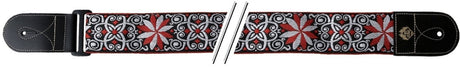GEWA Gitarren Gurte F&S Folk Jacquard - Rot-White