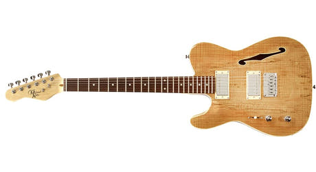 Michael Kelly 58 Thinline Linkshänder-e-gitarre, Spalted Maple