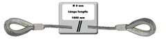 EUROLITE Stahlseil 1000x6mm silber mit Kausche