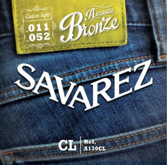 Savarez A130CL Bronze westerngitarren-Saiten, custom light .011 bis .052