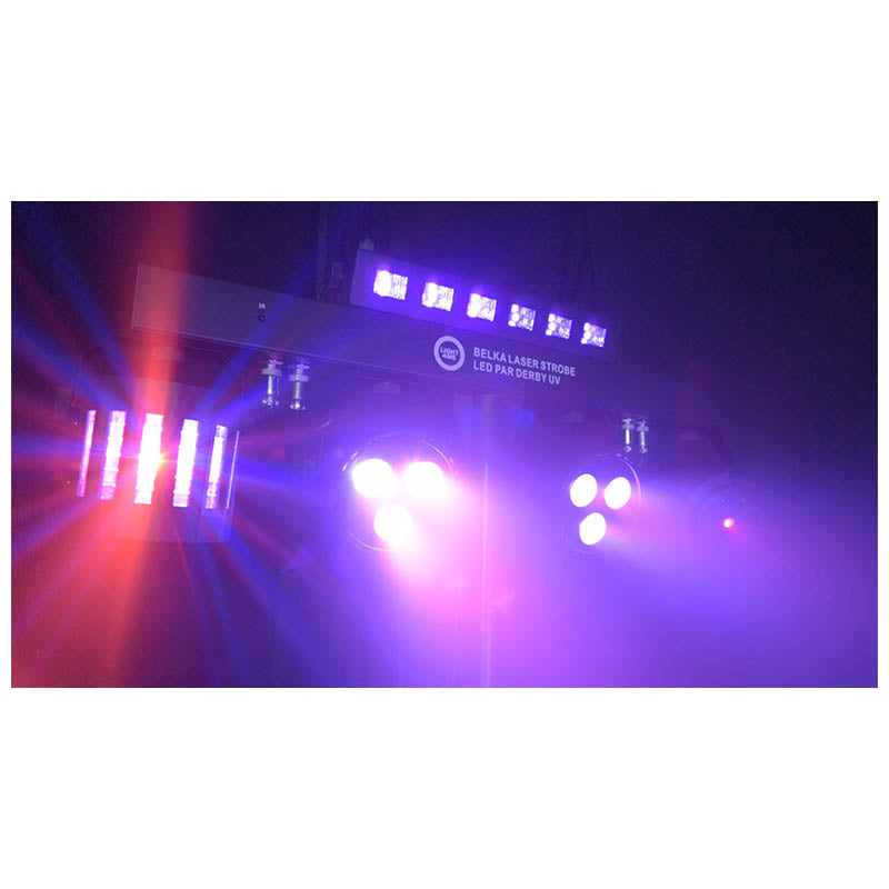LIGHT4ME T-BAR LASER STROBE LED PAR DERBY UV IR Multi-Effekt