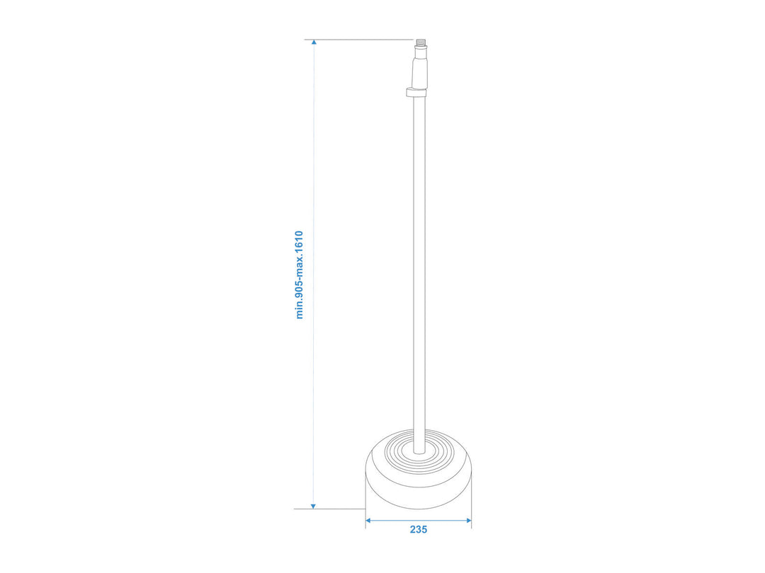 OMNITRONIC Mikrofonständer 85-157cm bk