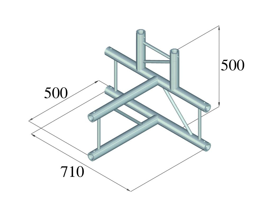 ALUTRUSS BILOCK BQ2-PAT42V 4-Wege-T-Stück