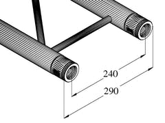 ALUTRUSS BILOCK BQ2-S2500 2-Wege-Kreuzträger bk