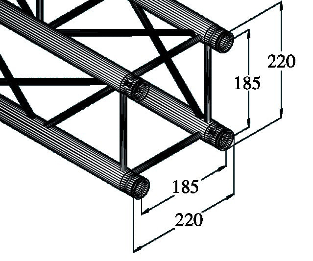 Alutruss DECOLOCK DQ4-1500 Quadratischer Truss (1,5m)