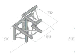 ALUTRUSS TRILOCK 6082AL-31 3-Wege-Ecke /\ rechts
