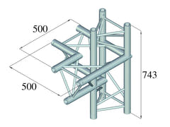 ALUTRUSS TRILOCK 6082AC-44 4-Wege-Stück \/ links