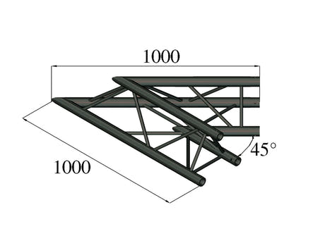 ALUTRUSS TRILOCK S-PAC 19 2-Wege-Eckstück 45° black