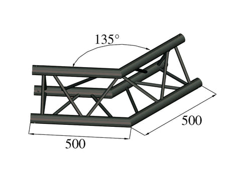 ALUTRUSS TRILOCK S-PAC 23 2-Wege-Ecke 135°schwarz