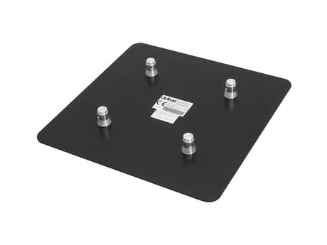 ALUTRUSS QUADLOCK Endplatte M10-männlich 50cm x 50cm bk