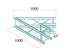 Alutruss QUADLOCK 6082C-19 2-Wege Ecke (45°)