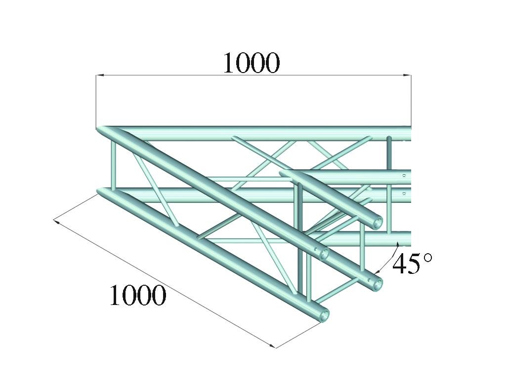 Alutruss QUADLOCK 6082C-19 2-Wege Ecke (45°)