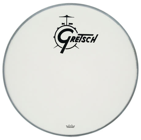 Gretsch Ambassador Coated 20" bassdrumfelle, schwarzes Logo in der Mitte