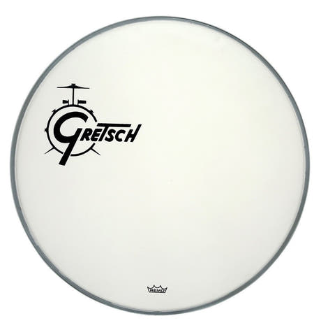 Gretsch Ambassador Coated 22" Bassdrumfelle, schwarzes Logo links