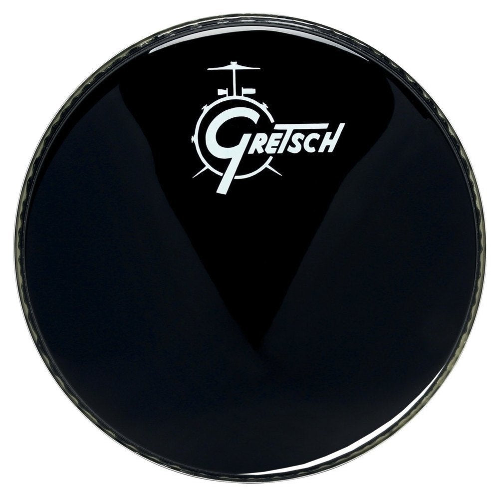 Gretsch Ambassador Ebony 20" bassdrumfelle, weißes Logo in der Mitte
