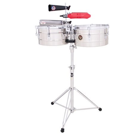 Latin Perkussion Timbales Tito Puente Edelstahl - 13"/14" (LP256-S)