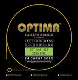 Optima E-Bass Saiten Gold Strings Round Wound long scale - Set 5-saitig reg-light (2299B)