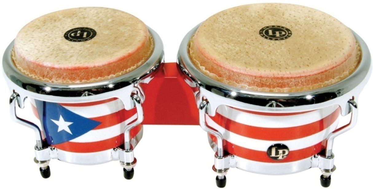 Latin Perkussion Bongo Mini Stimmbar - Puerto Rican Flag (LPM199-PR)