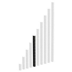 Adam Hall 61535 B Schwerlast Rack Schiene (Schwarz)