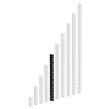 Adam Hall 61535 B HD Rackschiene schwarz 2 HE