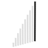 Adam Hall 61535 B HD Rackschiene schwarz 2 HE