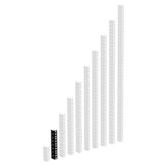 Adam Hall 61535 B Schwerlast Rack Schiene (Schwarz)