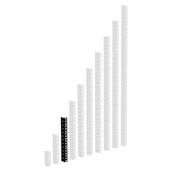 Adam Hall 61535 B Schwerlast Rack Schiene (Schwarz)